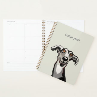 Galgo dessin noir et blanc et gris