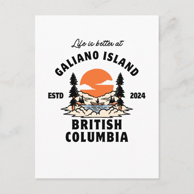 Galiano Island British Columbia Postcard (Front)
