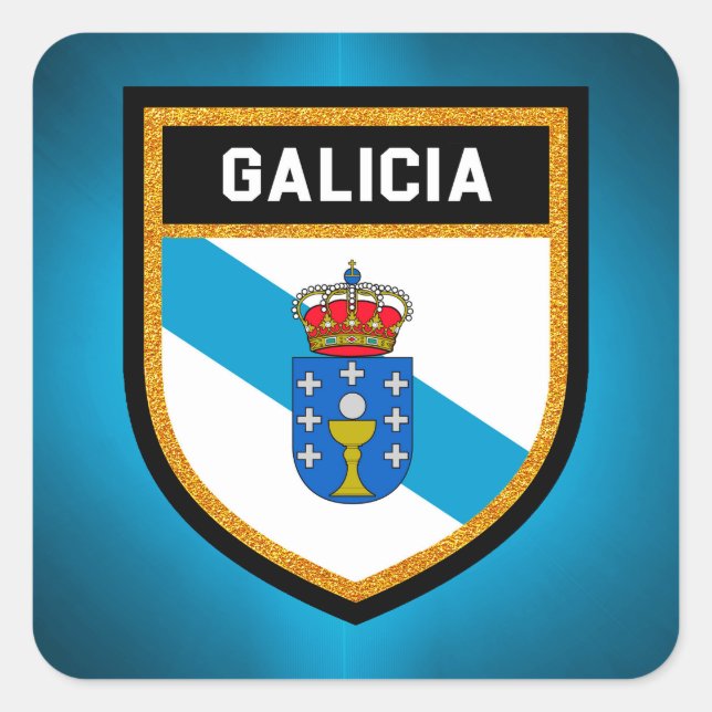 Galicia Flag Square Sticker (Front)