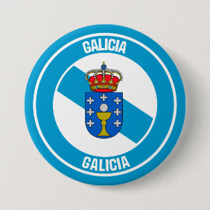 Galicia Round Emblem 3 Inch Round Button