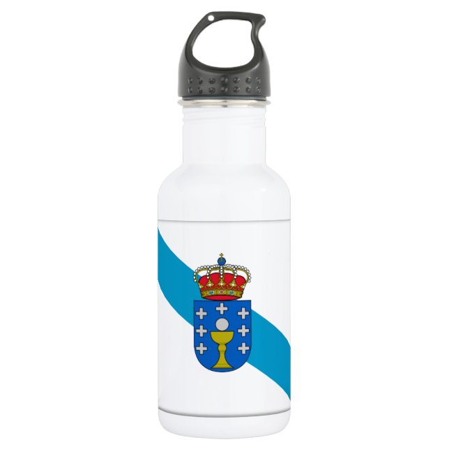 Galicia (Spain) Flag 532 Ml Water Bottle (Front)