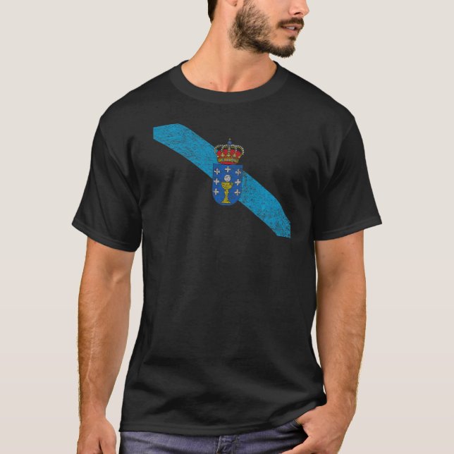 GALICIA SPAIN FLAG GALICIAN PRIDE T-Shirt (Front)