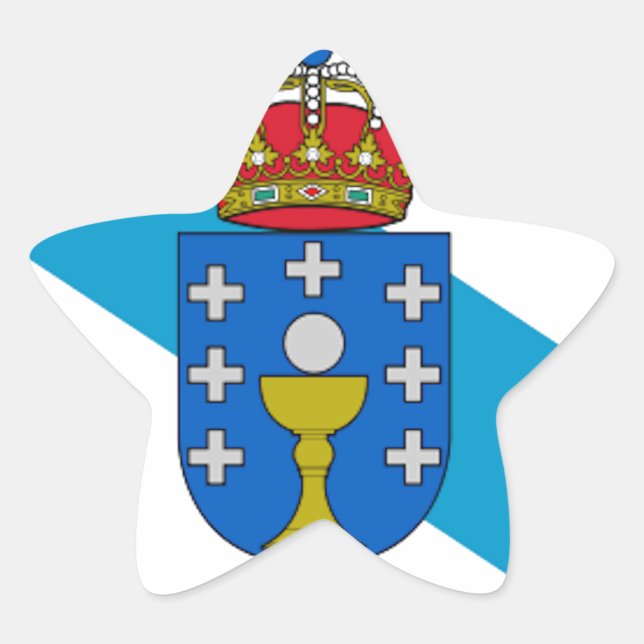 Galicia (Spain) Flag Star Sticker (Front)