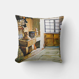 Galician Corner (Apunte)/Galician nook (Sketch) Throw Pillow
