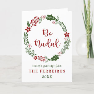 Galician Merry Christmas, Bo Nadal, Custom Holiday Card