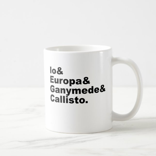 Galilean Moons | Io Europa Ganymede Callisto Coffee Mug (Right)
