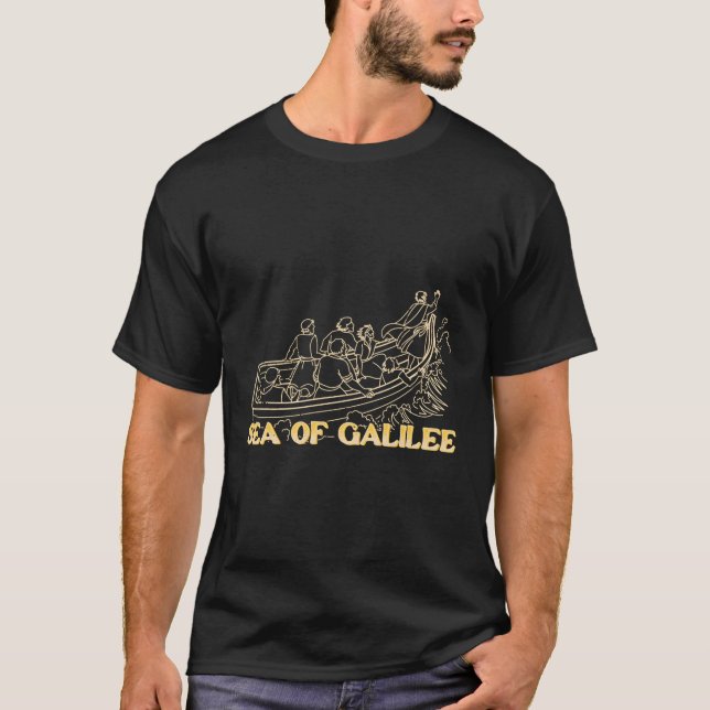 Galilee Seas Storms Religious Christians Christian T-Shirt (Front)
