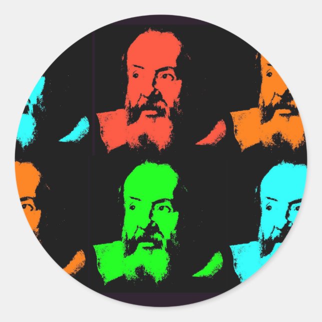 Galileo Collage Classic Round Sticker (Front)