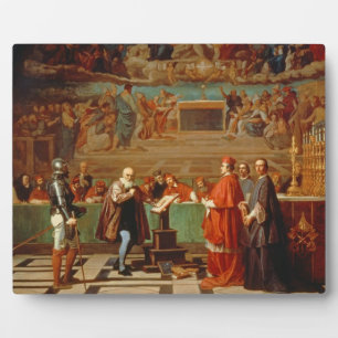 Galileo Galilei (1564-1642) before members of the Plaque