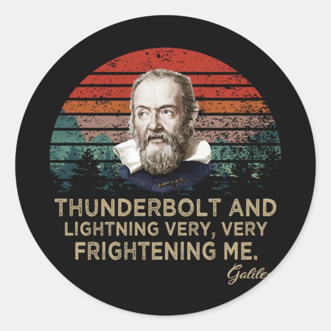 Galileo Galilei Classic Round Sticker (Front)