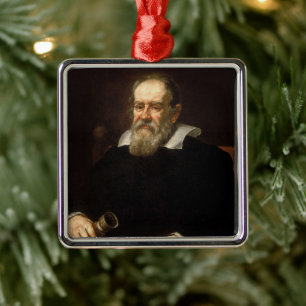 Galileo Galilei: Father of Science & Astronomy Metal Ornament