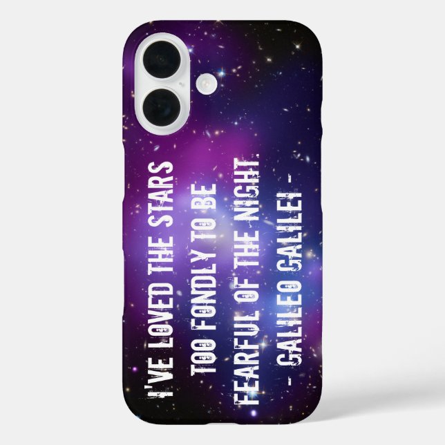 Galileo Quote Galaxy Cluster Case-Mate iPhone Case (Back)
