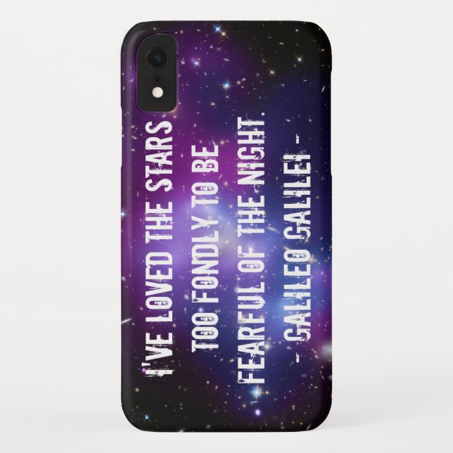 Galileo Quote Galaxy Cluster Case-Mate iPhone Case (Back)