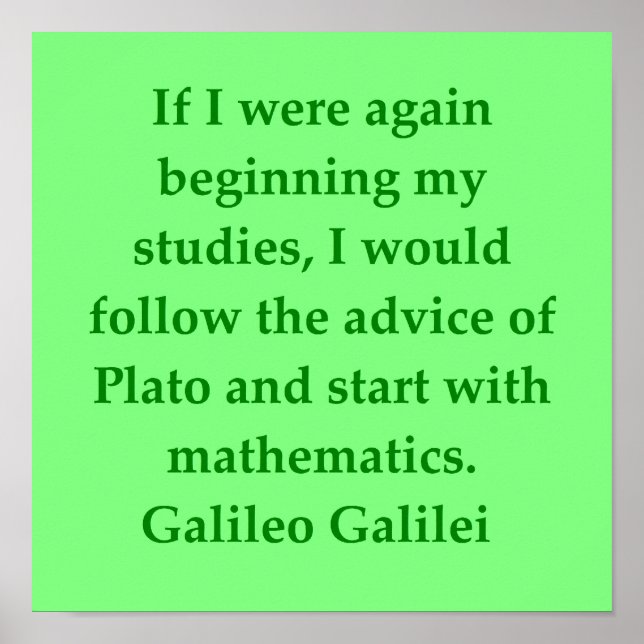 Galileo quote poster (Front)