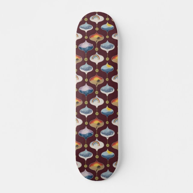 Galileo Thermometer brown Skateboard (Front)