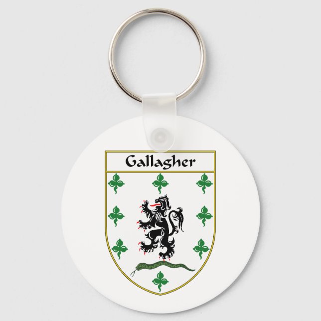 Gallagher Coat of Arms/Family Crest Keychain (Front)