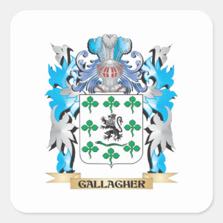 Gallagher Coat of Arms - Family Crest Square Sticker