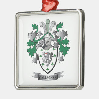Gallagher Coat of Arms Metal Ornament