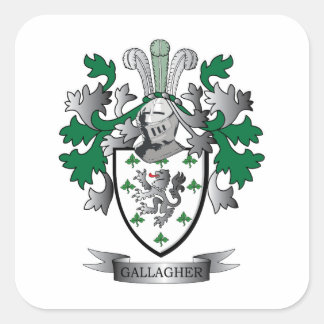 Gallagher Coat of Arms Square Sticker