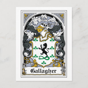 Gallagher Family Crest Postcard