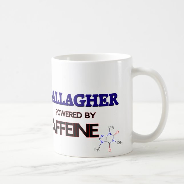 Gallagher powered by caffeine coffee mug (Right)