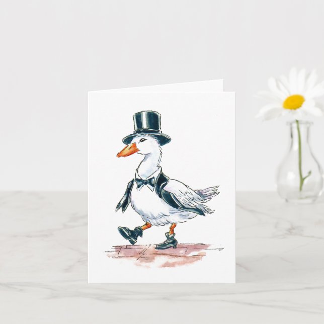 Gallant Gander Greetings Card (Small Plant)