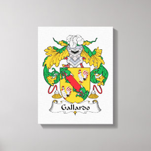 Gallardo Family Crest Canvas Print