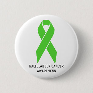 Gallbladder Cancer Awareness Green Ribbon 2 Inch Round Button