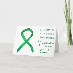 Gallbladder Cancer Awareness Ribbon Greeting Card