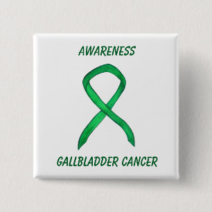Gallbladder Cancer Green Awareness Ribbon Pin