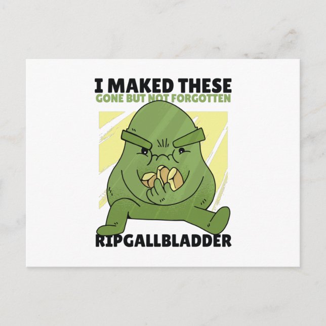 Gallbladder stones postcard (Front)