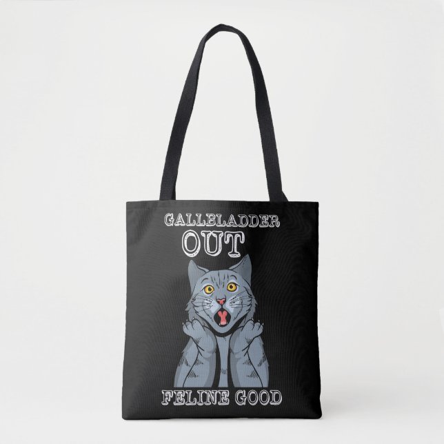 Gallbladder Surgery Recovery Cat Feline Get Well Tote Bag (Front)
