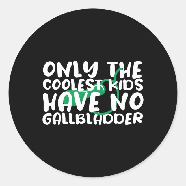 Gallbladder Surgery Removal Recovery Classic Round Sticker (Front)