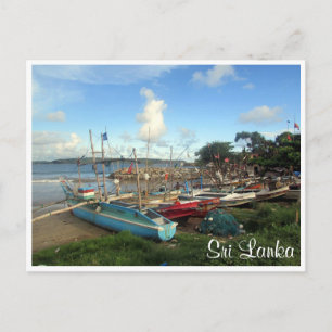 galle fort boats postcard