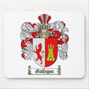GALLEGOS FAMILY CREST -  GALLEGOS COAT OF ARMS MOUSE PAD