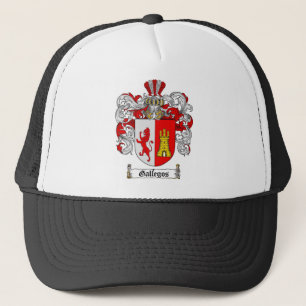 GALLEGOS FAMILY CREST - GALLEGOS COAT OF ARMS TRUCKER HAT