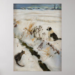 Gallen-Kallela - Cat And Dog Poster