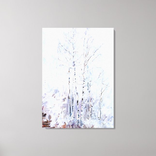 Gallen-Kallela - Frosty Birch Trees, fine art  Canvas Print (Front)