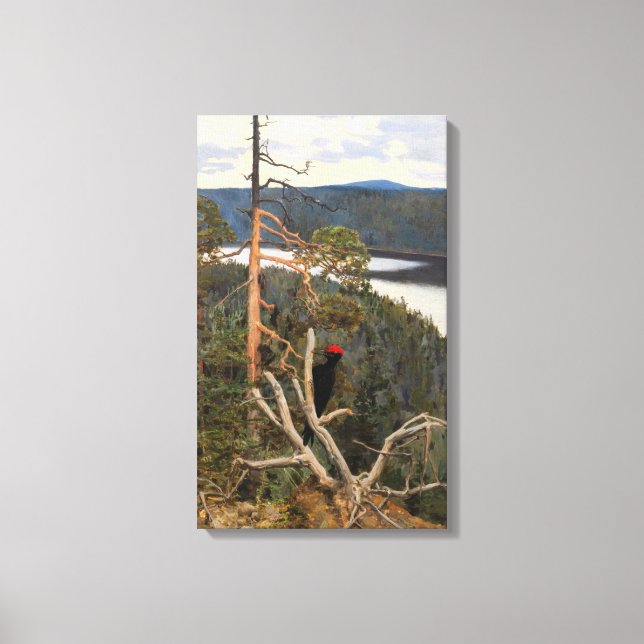 Gallen-Kallela - Great Black Woodpecker 1894 Canvas Print (Front)