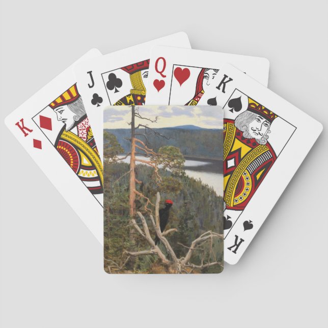 Gallen-Kallela - Great Black Woodpecker 1894 Playing Cards (Back)