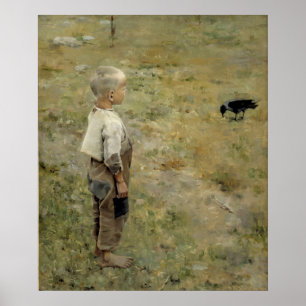 Gallen-Kallela - Poster Du Garçon Avec Un Crow