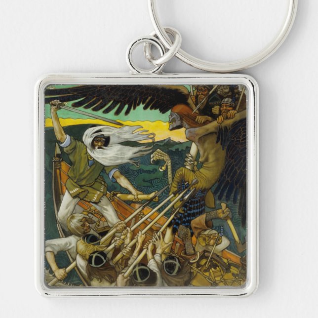 Gallen-Kallela’s “Defence” key chain (Front)