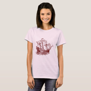 Galleon - Dark Red T-Shirt