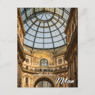 Galleria in Milan Italy Travel Postcard