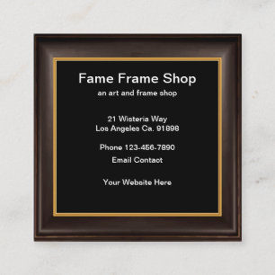 Gallery And Picture Frames Square Business Card