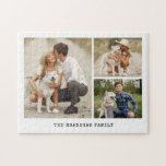 Gallery of 3 Personalized Photo Jigsaw Puzzle<br><div class="desc">Gallery of 3 Personalized Photo design. Use your favourite photos to make a beautiful keepsake for yourself or a special gift for a friend or family member.</div>