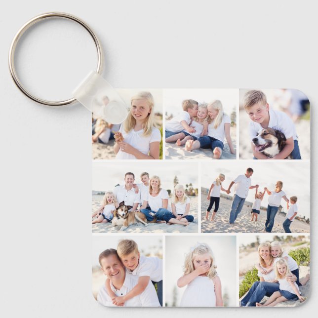 Gallery Of Eight Personalized Colour Photo Keychai Keychain (Front)