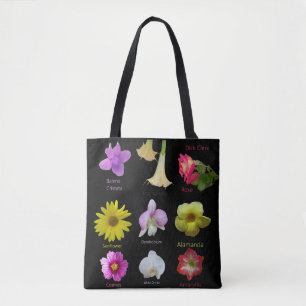 Gallery of Flowers on all over print tote bag