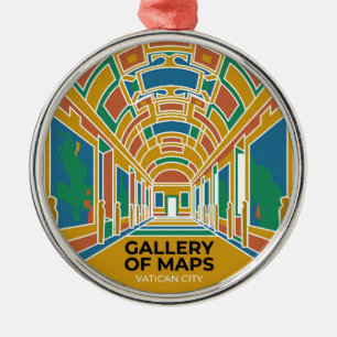 Gallery of Maps Vatican City Metal Ornament