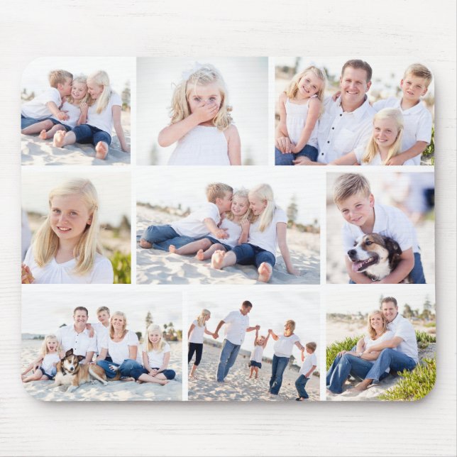 Gallery Of Nine Personalized Colour Photo Mouse Pa Pad (Front)